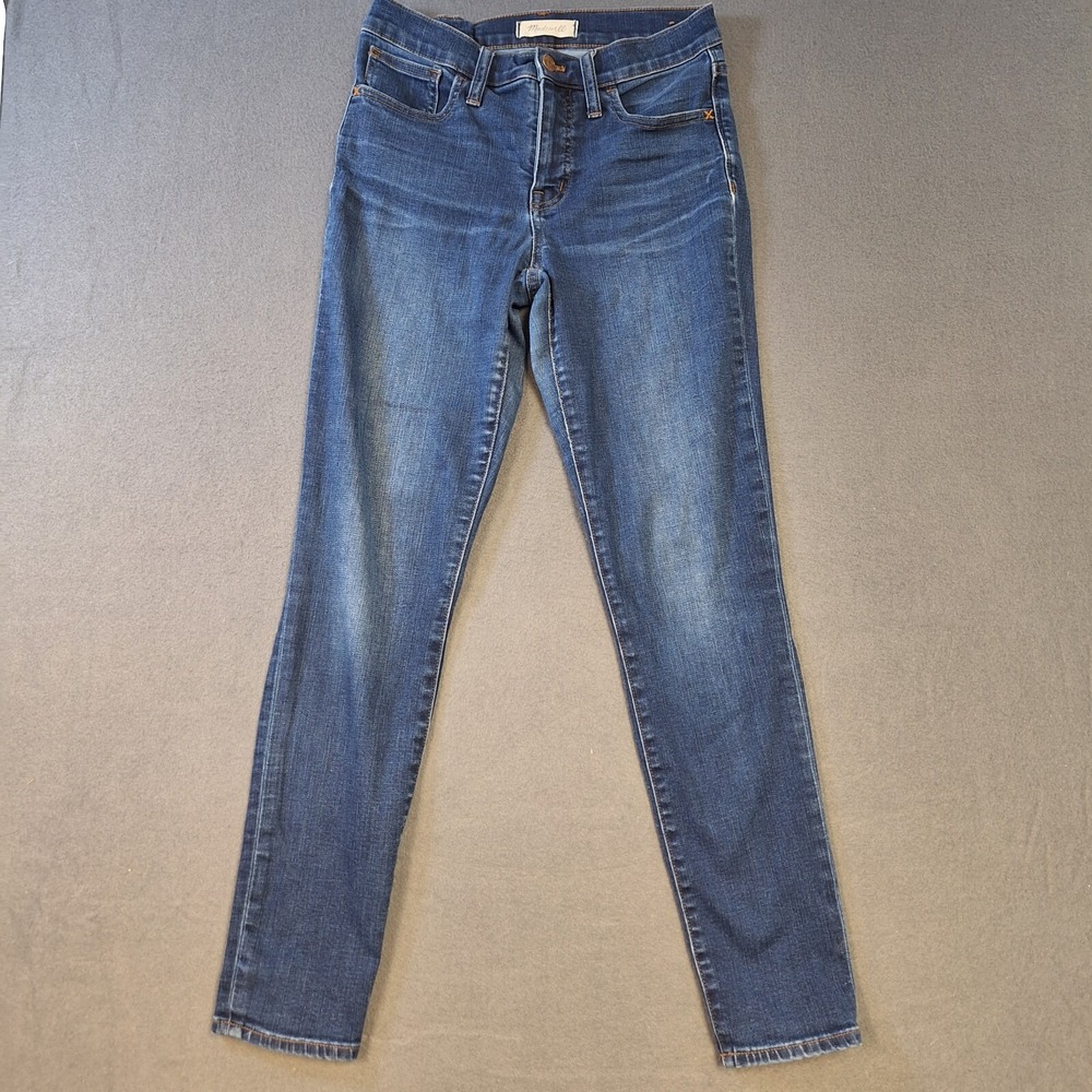 Madewell Roadtripper Skinny Jeans Blue Denim Size 26 Stretch Mid Rise